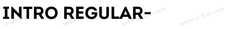 INTRO REGULAR字体转换